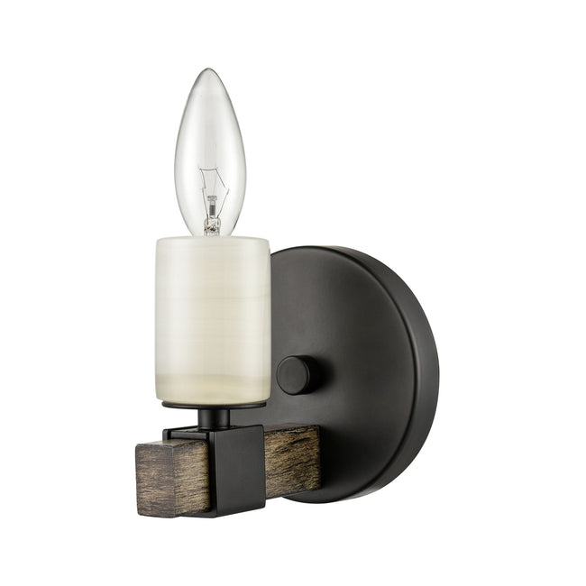 15460/1 - Stone Manor 5'' High 1-Light Sconce - Matte Black