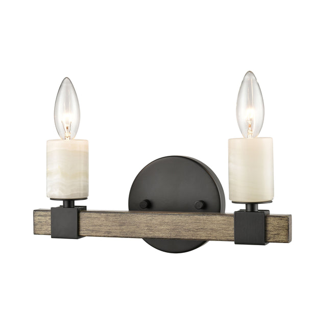 15467/2 - Stone Manor 12'' Wide 2-Light Vanity Light - Matte Black