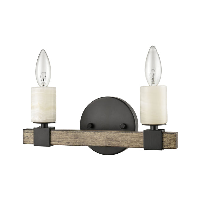 15467/2 - Stone Manor 12'' Wide 2-Light Vanity Light - Matte Black