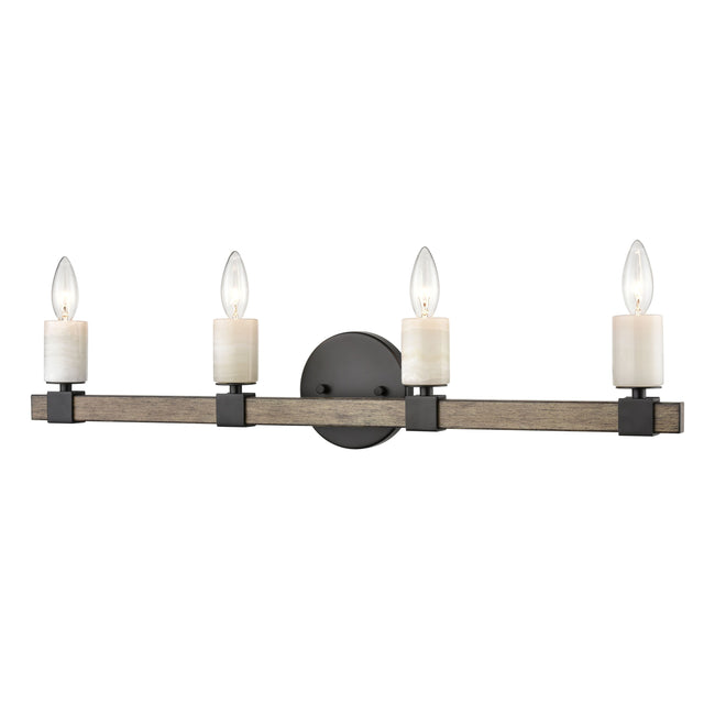 15469/4 - Stone Manor 30'' Wide 4-Light Vanity Light - Matte Black