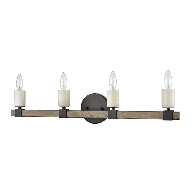 15469/4 - Stone Manor 30'' Wide 4-Light Vanity Light - Matte Black