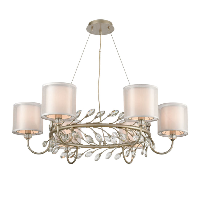 16285/6 - Asbury 34'' Wide 6-Light Chandelier - Aged Silver