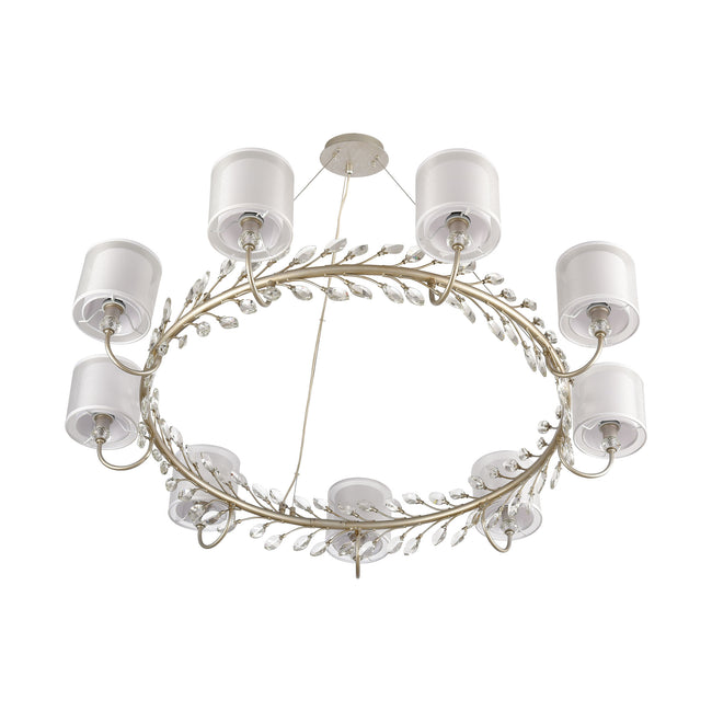 16286/9 - Asbury 48'' Wide 9-Light Chandelier - Aged Silver