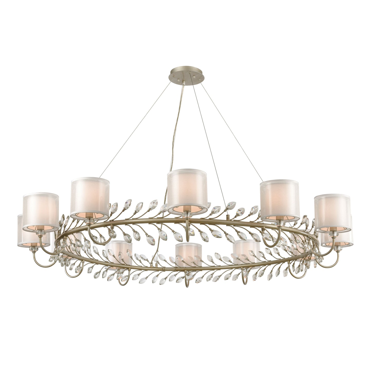 16287/12 - Asbury 62'' Wide 12-Light Chandelier - Aged Silver