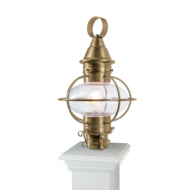 1711-AG-CL - American Onion Outdoor Post Light - Aged Brass