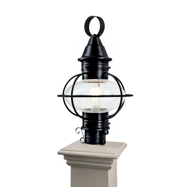 1711-BL-CL - American Onion Outdoor Post Light - Black