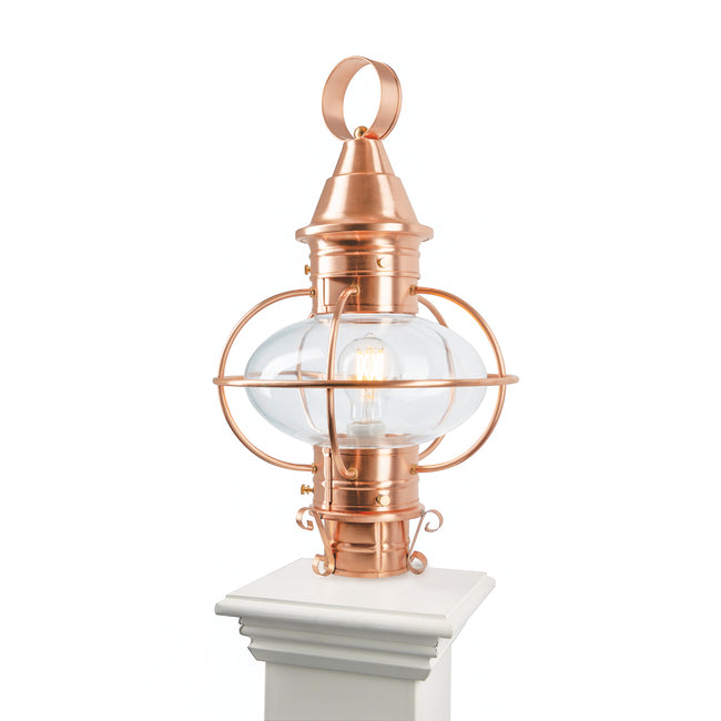 1711-CO-CL - American Onion Outdoor Post Light - Copper