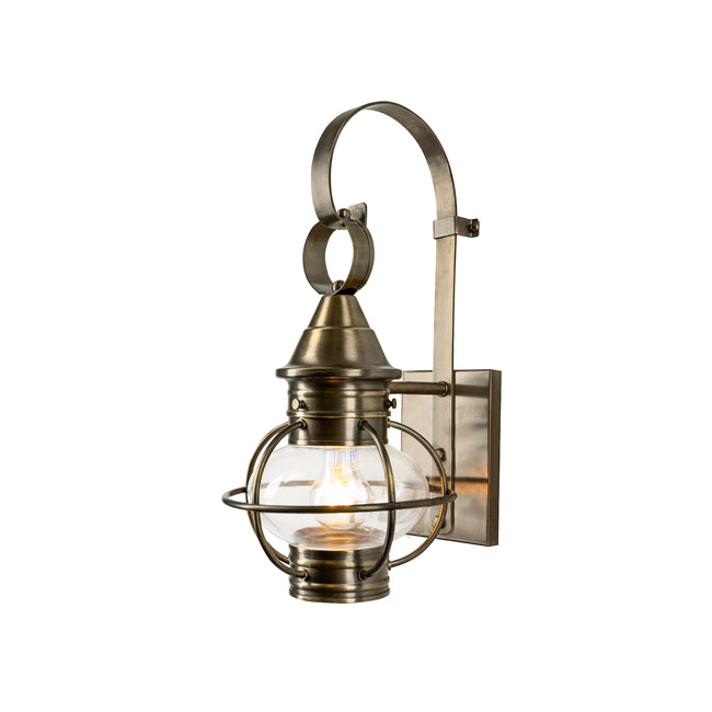 1713-AN-CL - American Onion Outdoor Wall Light - Antique Brass