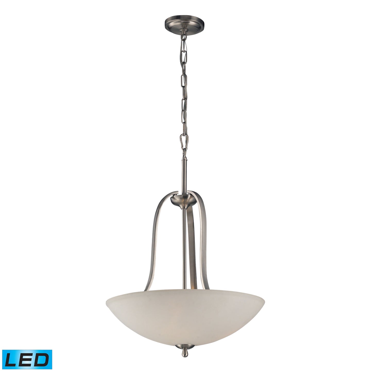 17142/3-LED - Mayfield 19'' Wide 3-Light Pendant - Brushed Nickel