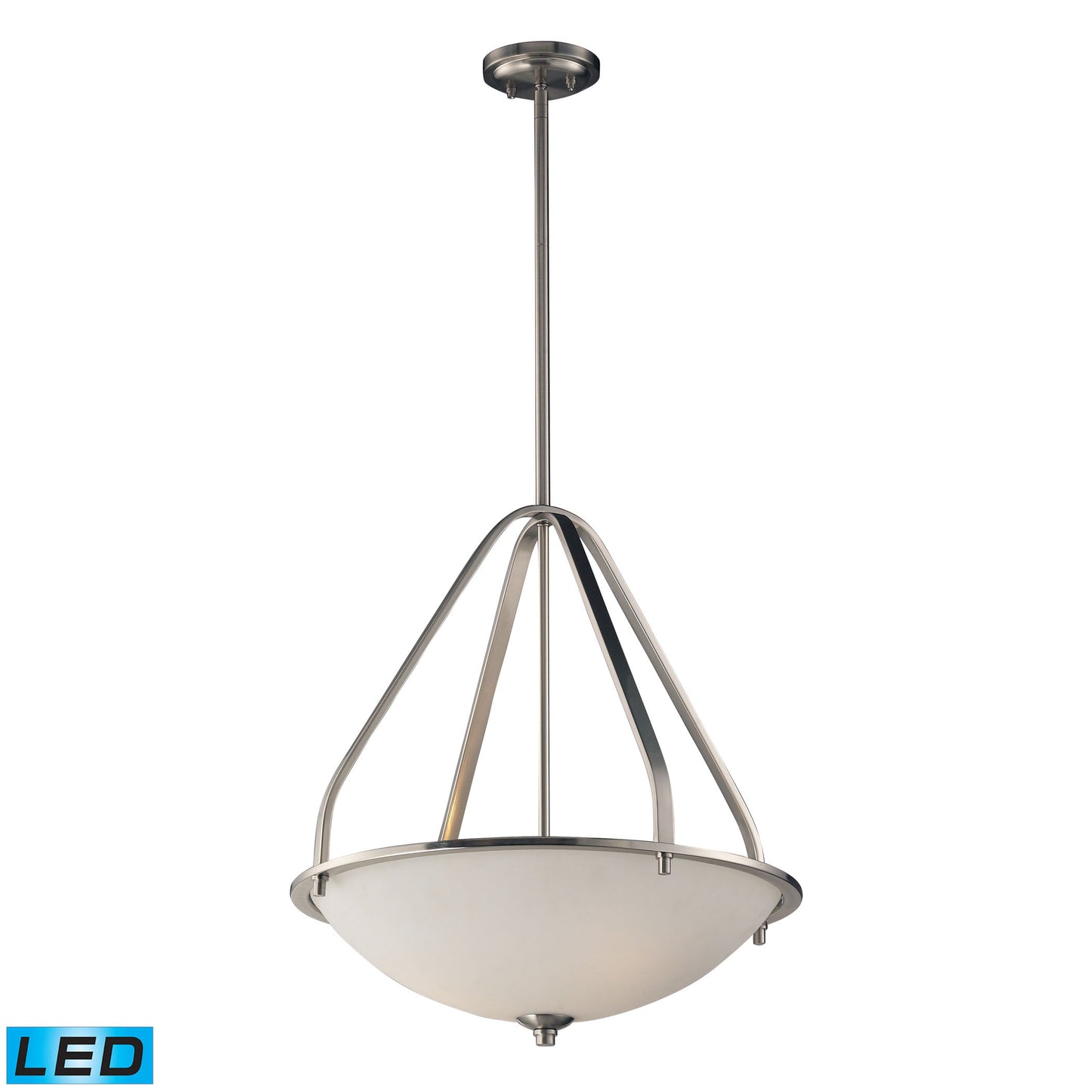 17144/3-LED - Mayfield 21'' Wide 3-Light Pendant - Brushed Nickel