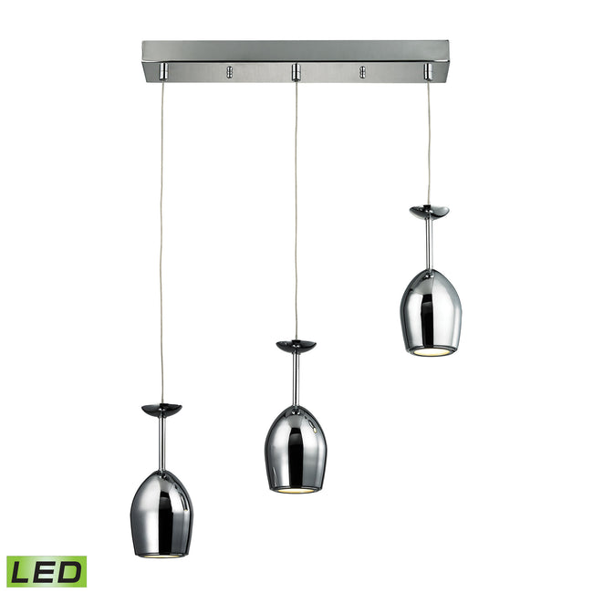 17171/3 - Vasso Chromo 3'' Wide 3-Light Mini Pendant - Polished Chrome