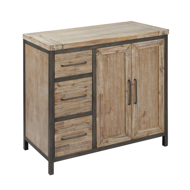 17361 - Cork County Cabinet - 2 Door 3 Drawer Atlantic Brushed