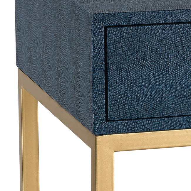 180-011 - Shagreen Accent Table - Navy