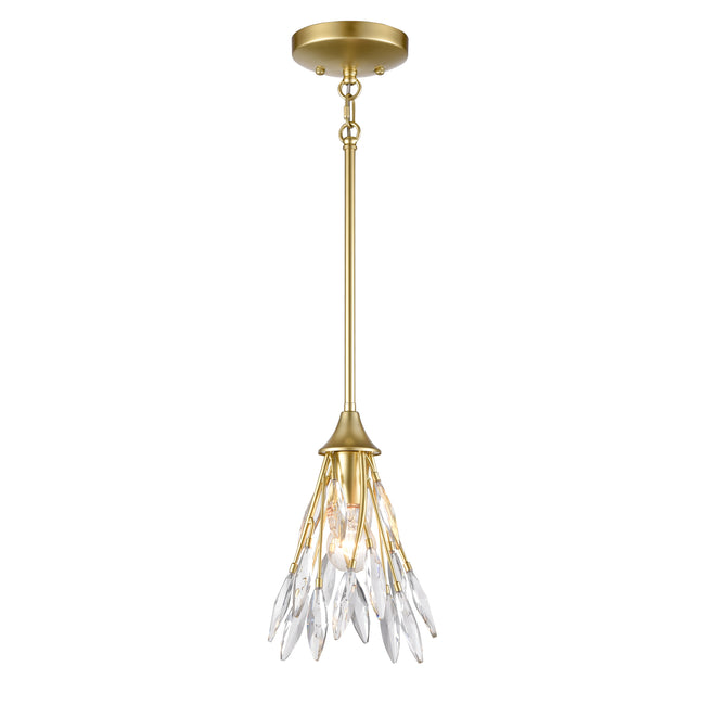 18304/1 - Flora Grace 7'' Wide 1-Light Mini Pendant - Champagne Gold