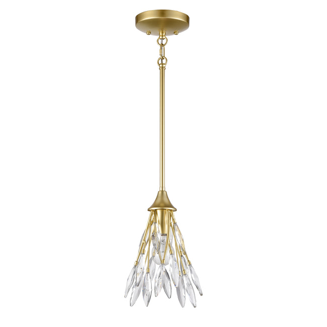 18304/1 - Flora Grace 7'' Wide 1-Light Mini Pendant - Champagne Gold