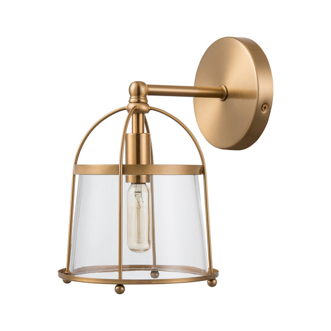 18450/1 - Merrick 10'' High 1-Light Sconce - Satin Brass