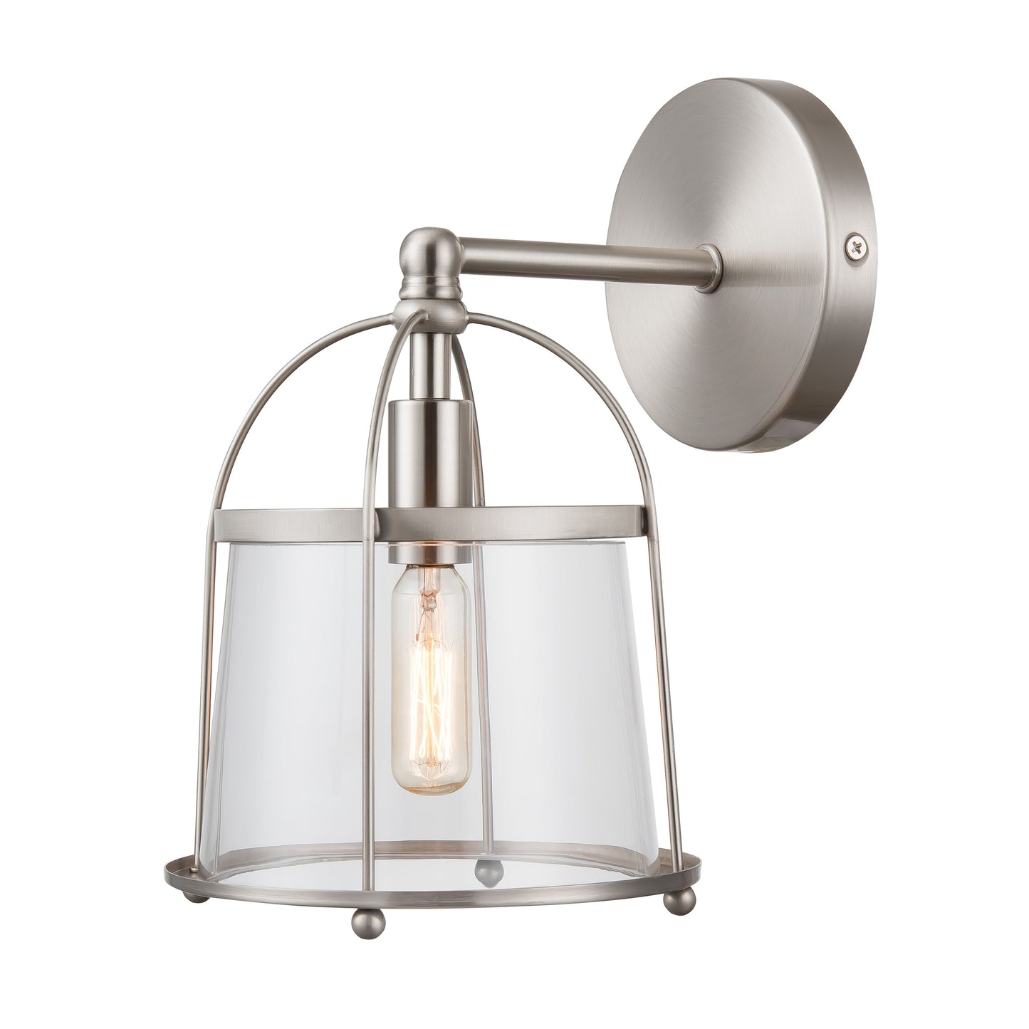 18460/1 - Merrick 10'' High 1-Light Sconce - Satin Nickel