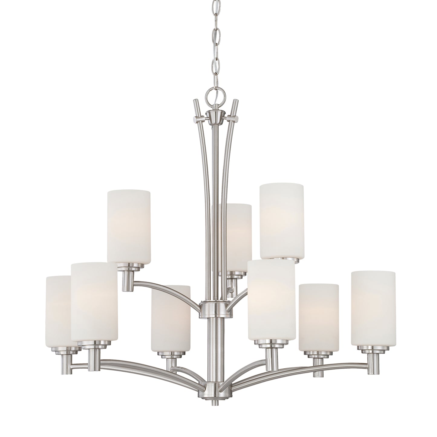 190042217 - Pittman 31'' Wide 9-Light Chandelier - Brushed Nickel