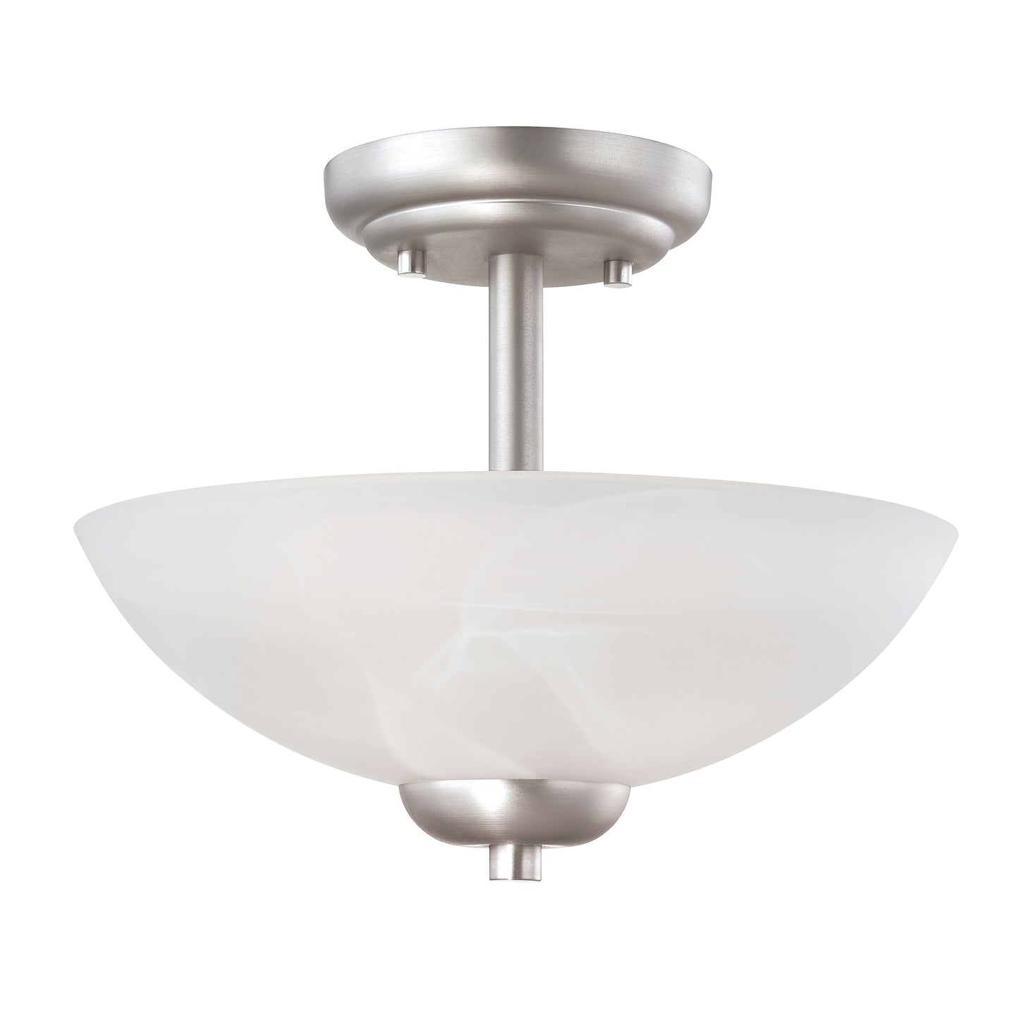 190067117 - Tia 11.75'' Wide 2-Light Semi Flush Mount - Matte Nickel