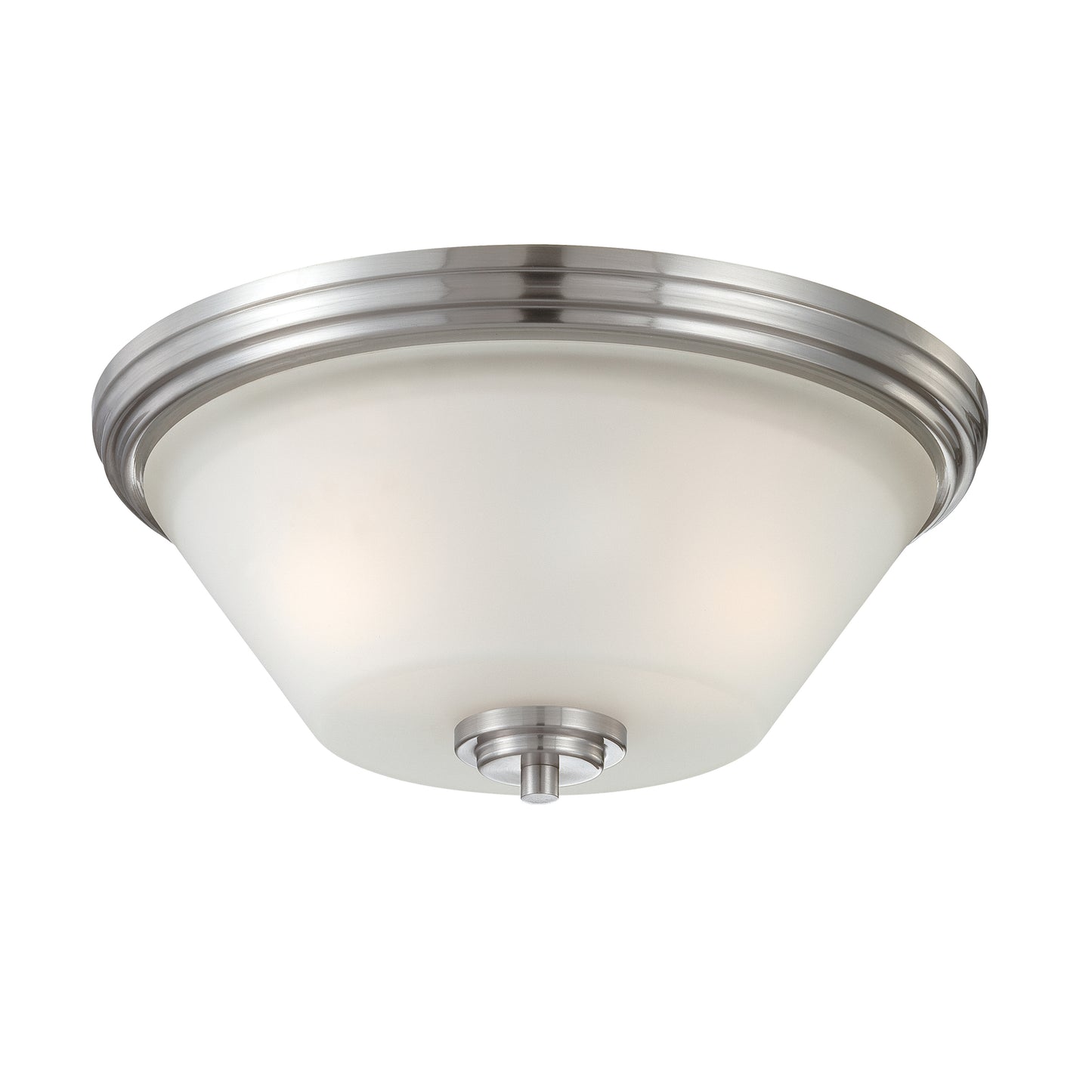 190071217 - Pittman 14'' Wide 2-Light Flush Mount - Brushed Nickel