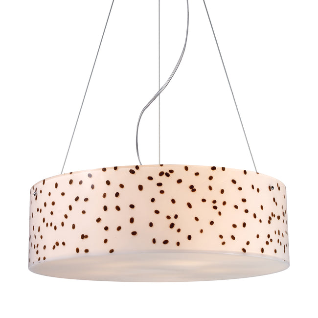 19023/5 - Modern Organics 5-Light Chandelier in Polished Chrome with Coffee Bean Shade