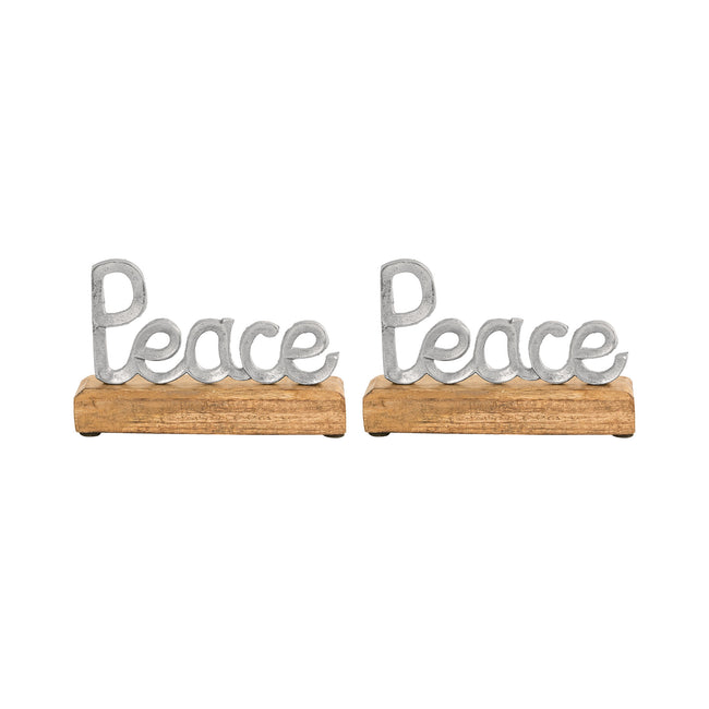 201400/S2 - Peace Table Decor (Set of 2)