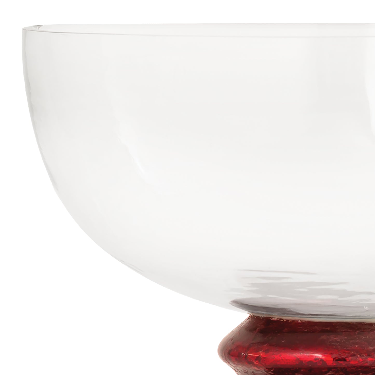 209055 - Melrose Bowl - Large Antique Red Artifact and Clear