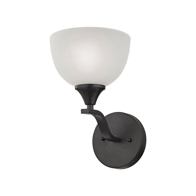 2101WS/10 - Bristol Lane 1-Light Vanity Light in Oil Rubbed Bronze with White Glass