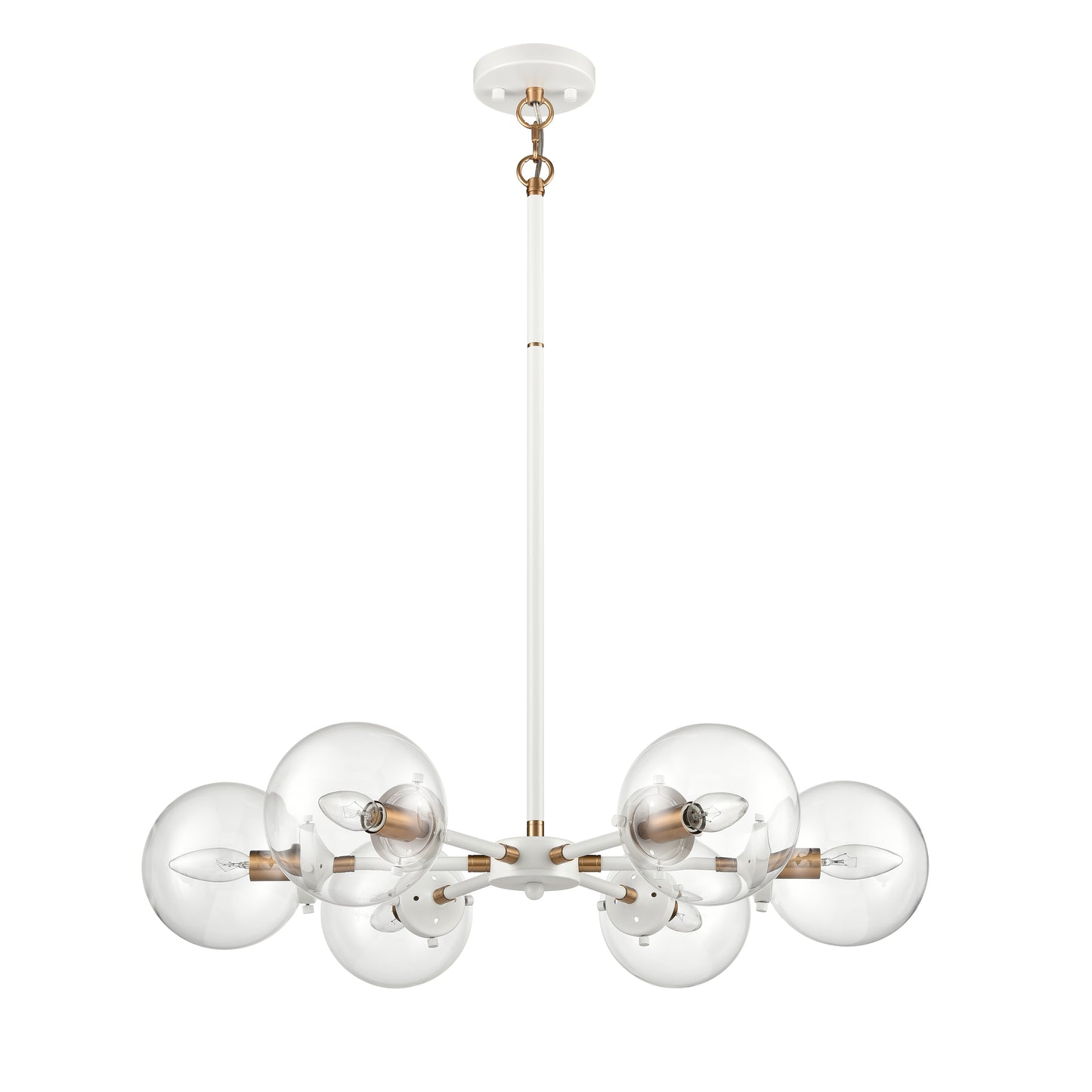 24438/6 - Boudreaux 28'' Wide 6-Light Chandelier - Matte White