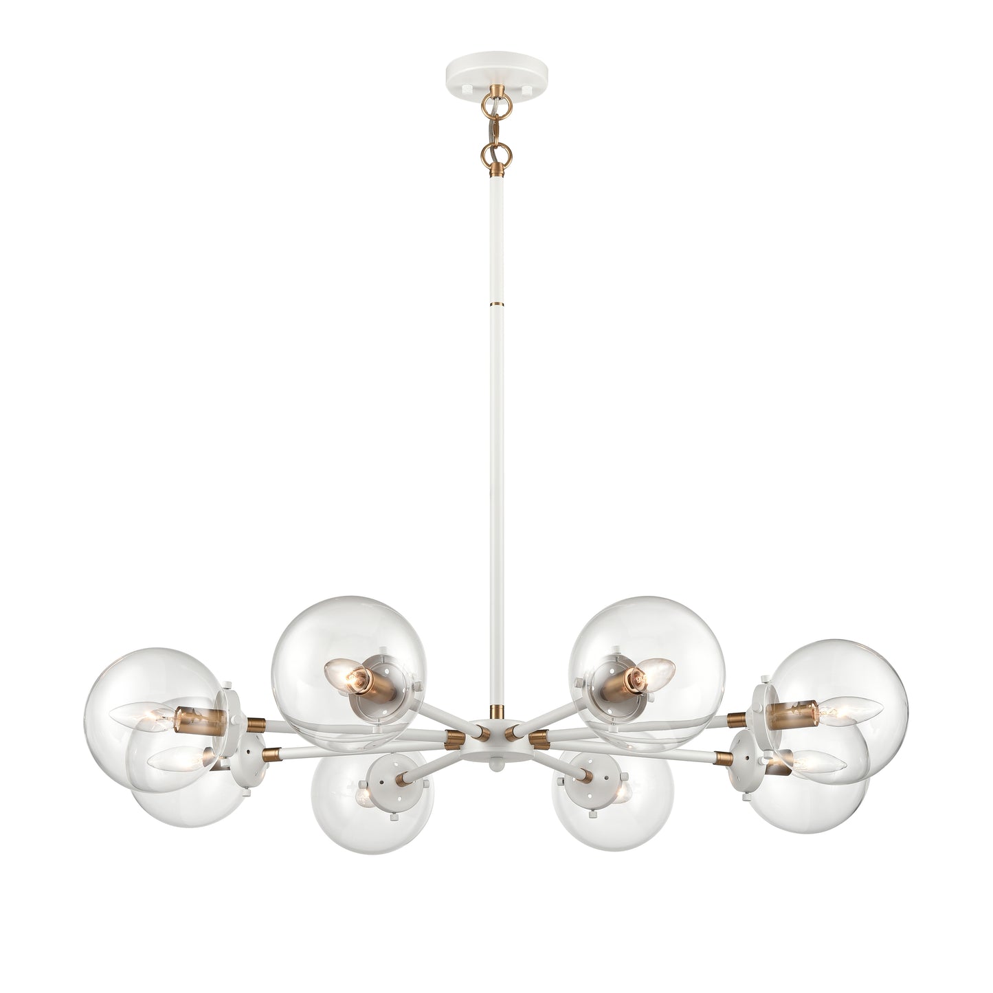 24439/8 - Boudreaux 36'' Wide 8-Light Chandelier - Matte White