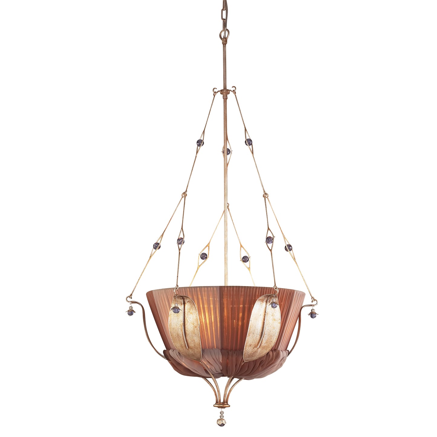 2704/3 - OLIVISSA COLLECTION 3-LIGHT PENDANT in A BRONZED SILVER FINISH