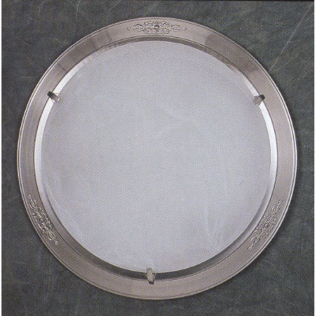 28056 - WHITE SWIRL GLASS SATIN PEWTER FINISH