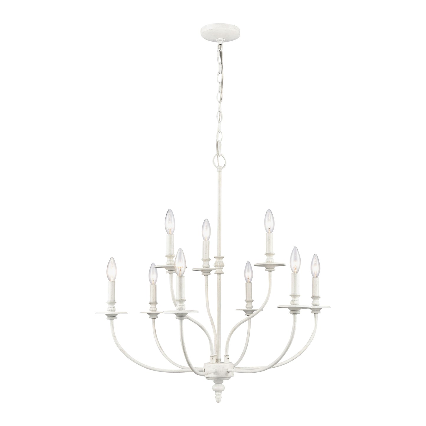 28903/6+3 - Hartford 29'' Wide 9-Light Chandelier - Farmhouse White