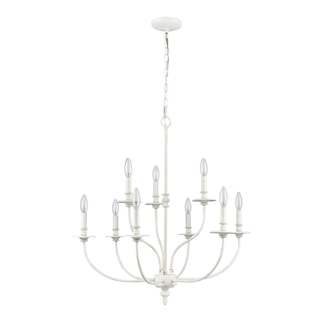 28903/6+3 - Hartford 29'' Wide 9-Light Chandelier - Farmhouse White