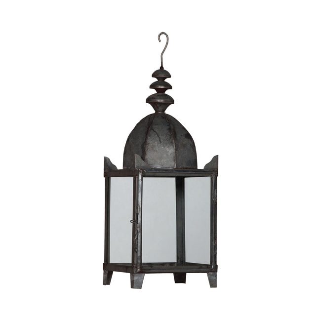 2917046 - Hanging Candle Lantern In Antiqued Metal