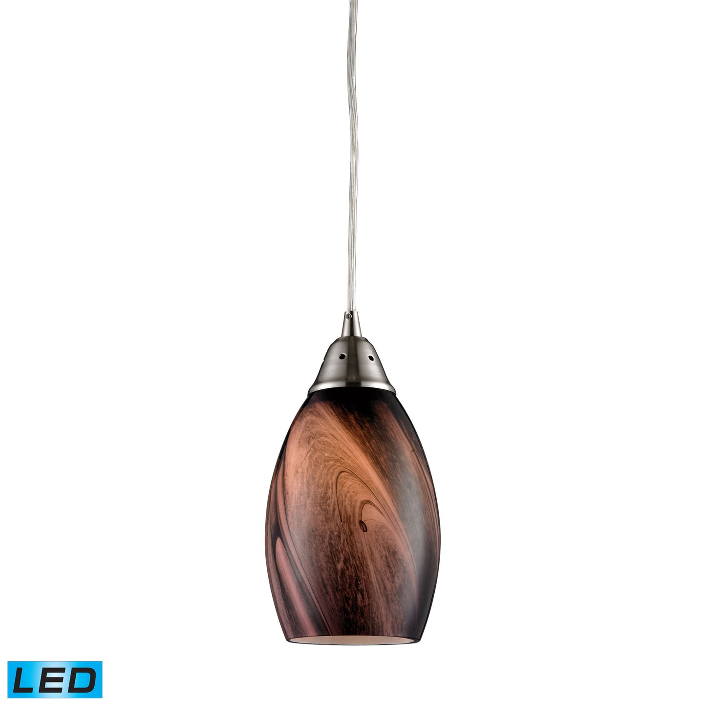 31133/1RCK-LED - Formations 5'' Wide 1-Light Pendant - Satin Nickel (LED)