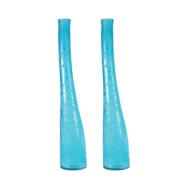 311338/S2 - Voile 23-inch Bottles (Set of 2) - Textured Aroma Blue