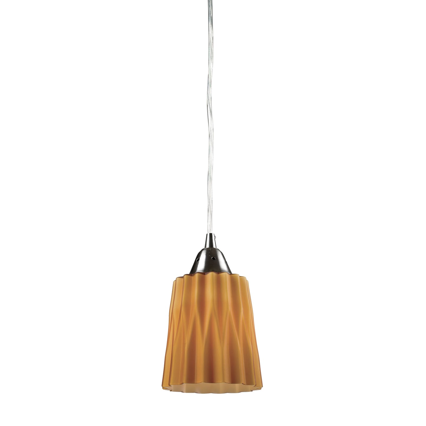 31141/1AMB - Angles 5'' Wide 1-Light Mini Pendant - Satin Nickel