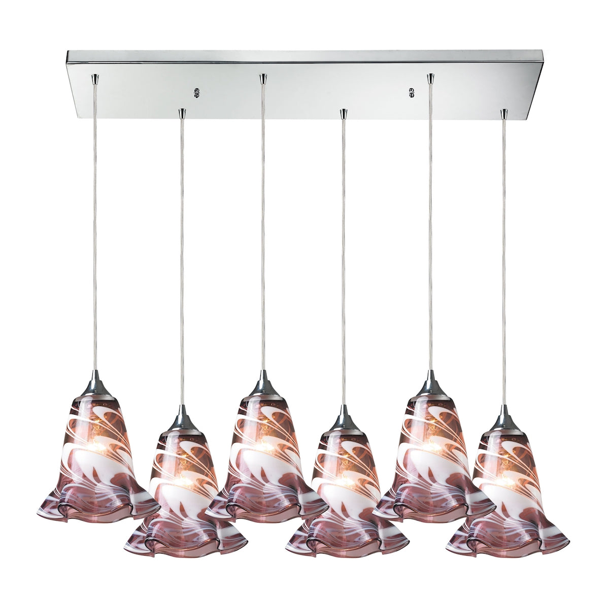 31342/6RC-VPUR - Vestido 6- Light Pendant in Polished Chrome