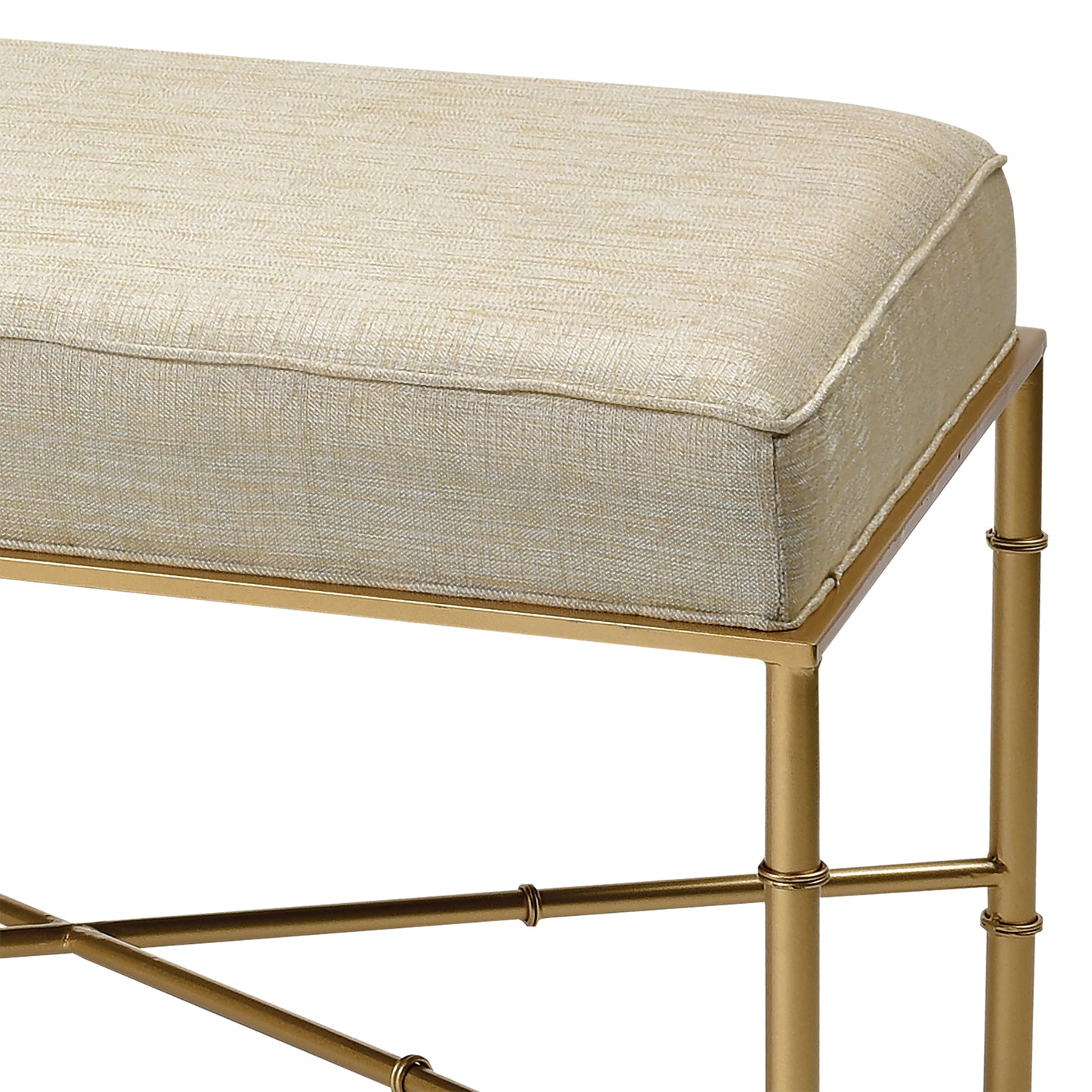 3169-135 - Gold Cane Bench - Stretcher Base