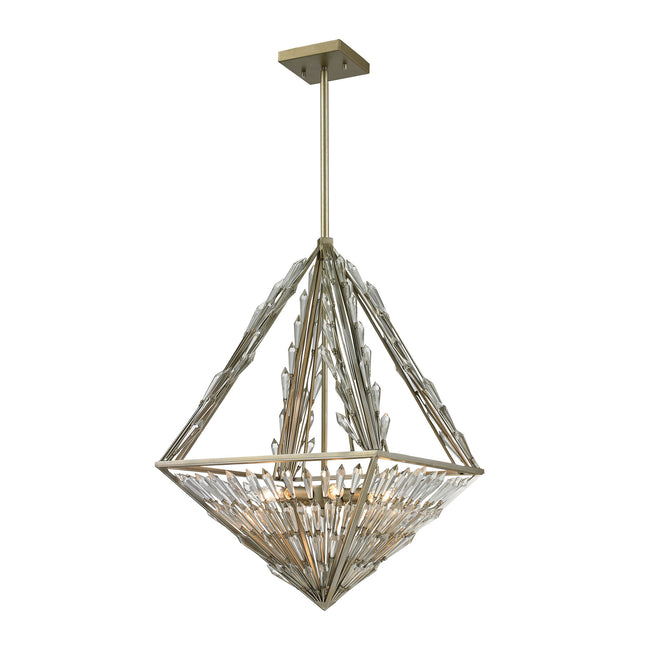 31776/6 - Viva Natura 6-Light Chandelier in Aged Silver