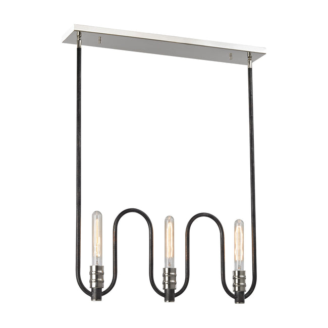 31904/3 - Continuum 2'' Wide 3-Light Linear Chandelier - Polished Nickel