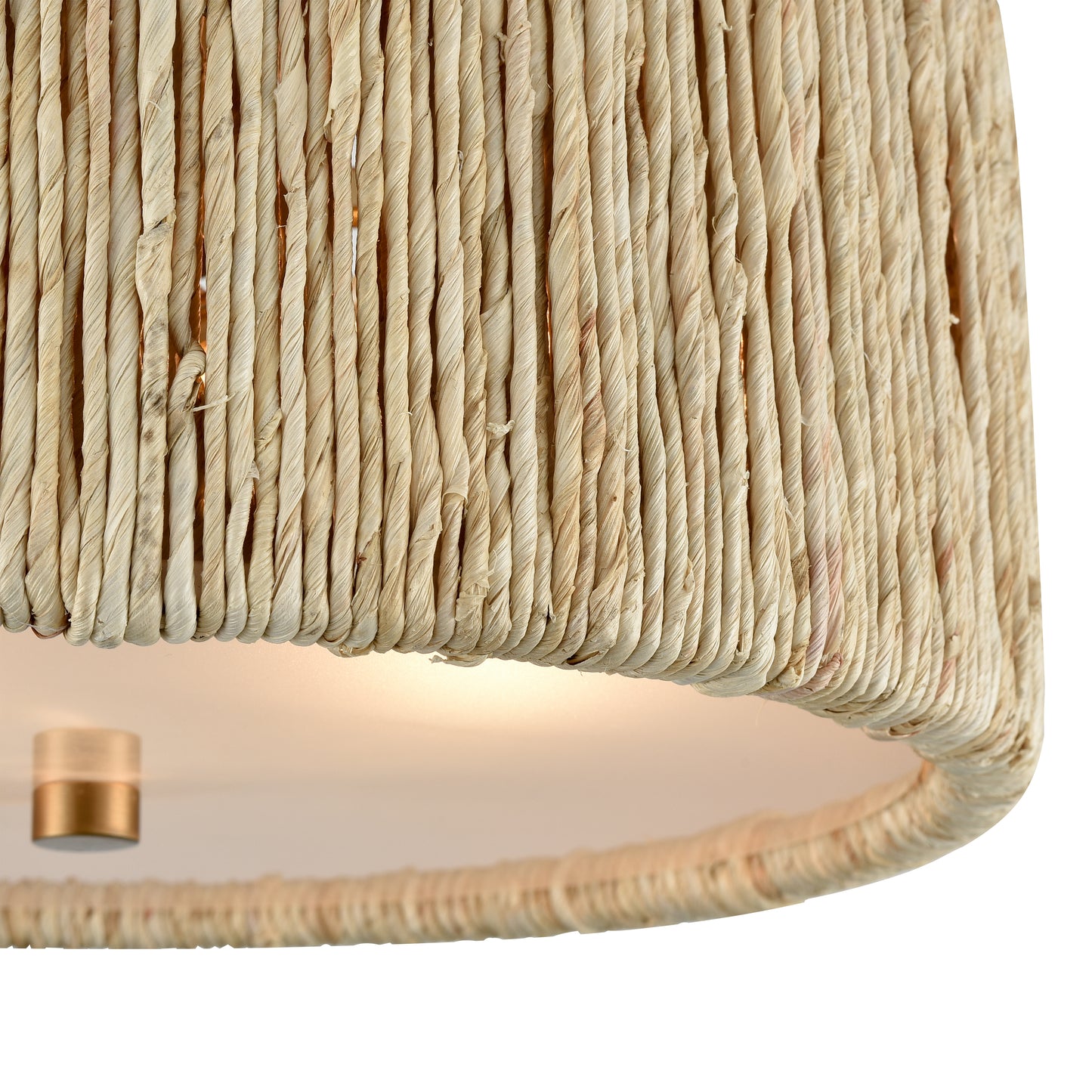 32468/2 - Abaca 13.75'' Wide 2-Light Semi Flush Mount - Satin Brass