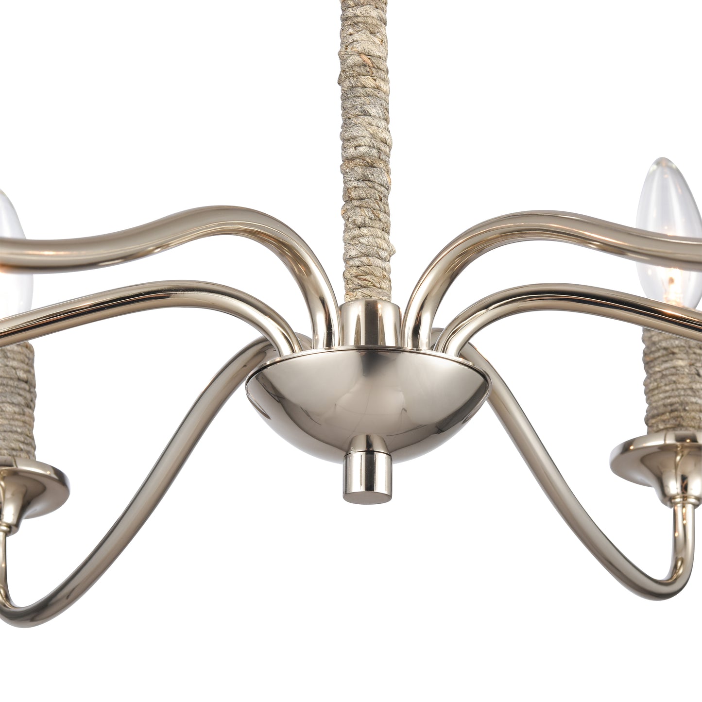 32482/6 - Abaca 32'' Wide 6-Light Chandelier - Polished Nickel