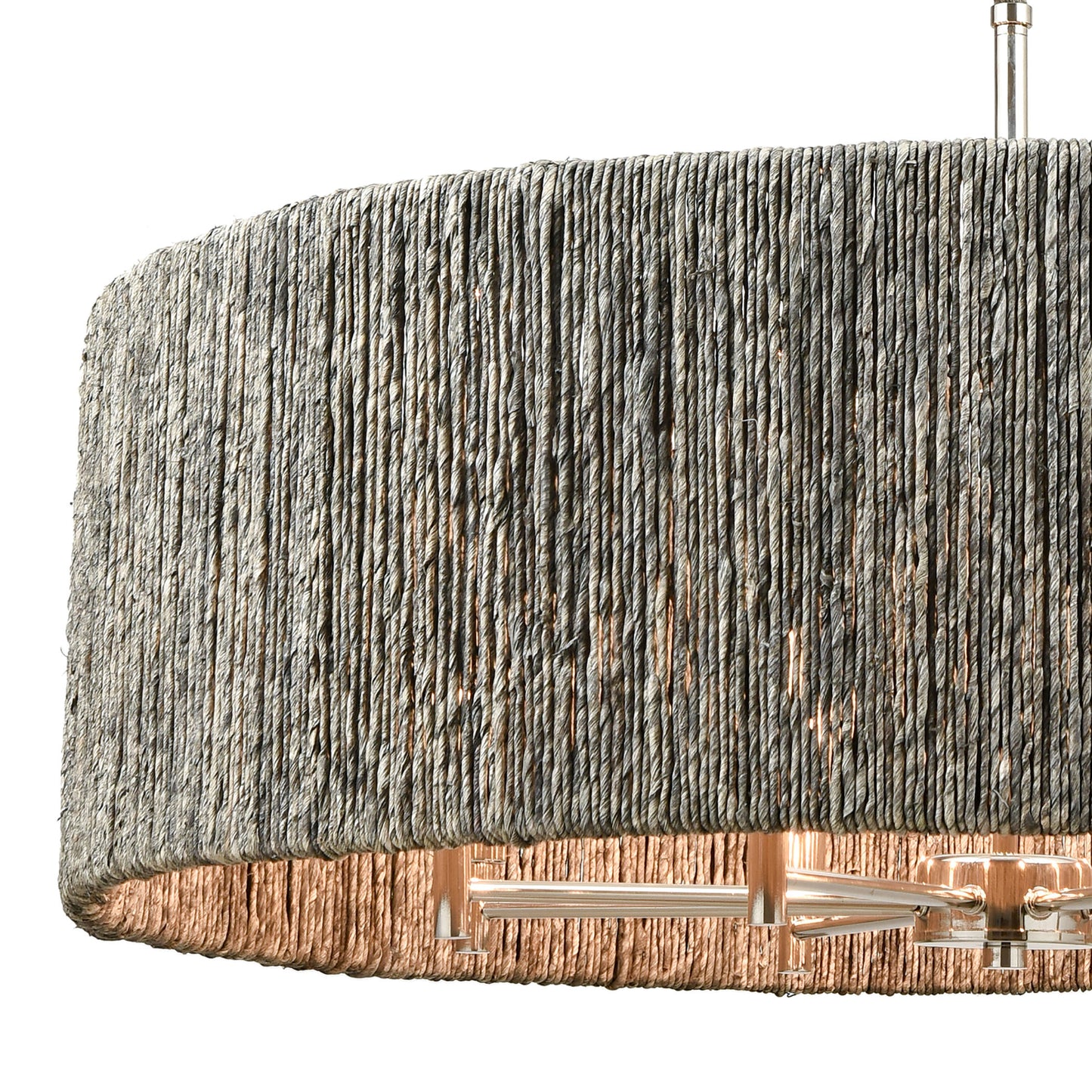 32513/8 - Abaca 33'' Wide 8-Light Chandelier - Polished Nickel