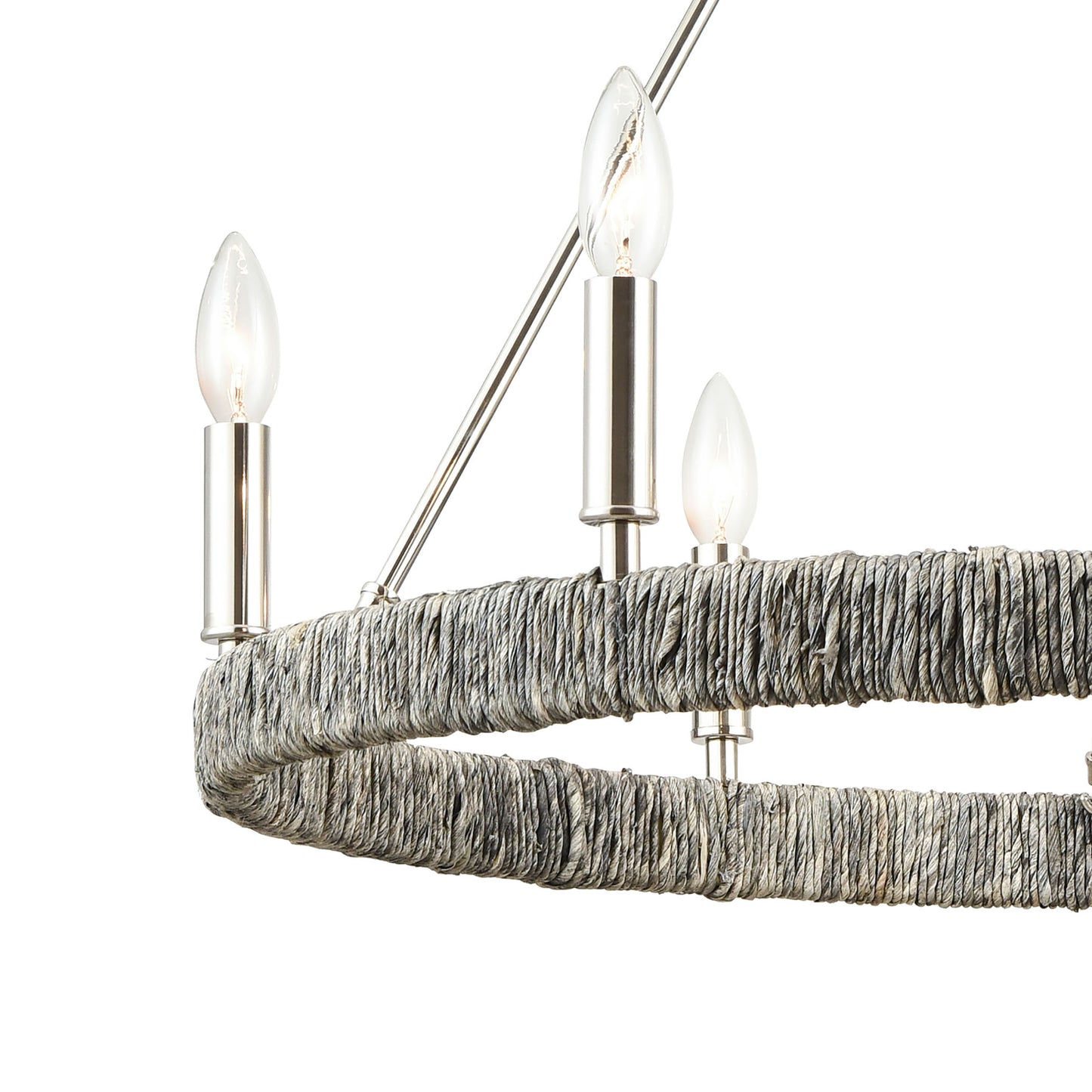 32515/6 - Abaca 27'' Wide 6-Light Chandelier - Polished Nickel