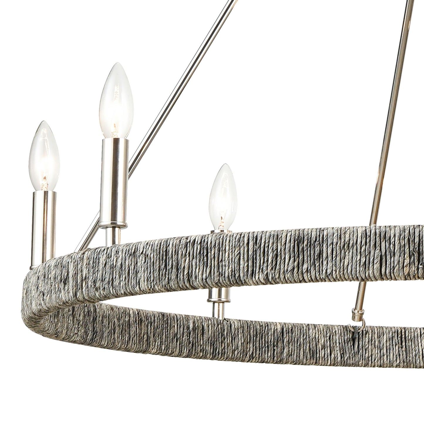 32516/8 - Abaca 36'' Wide 8-Light Chandelier - Polished Nickel