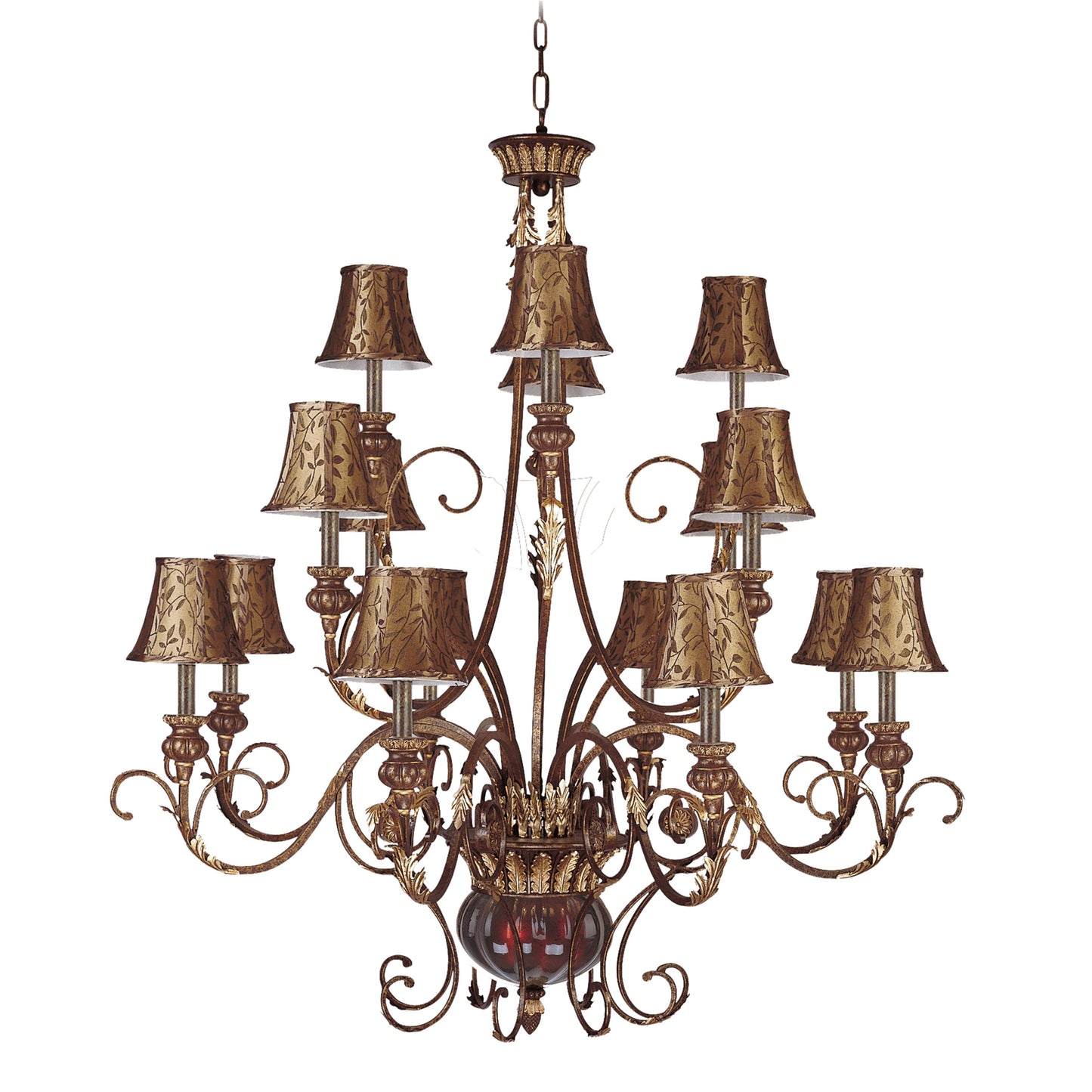 328-GC-SH13 - Charlotte 55'' Wide 18-Light Chandelier - Brown