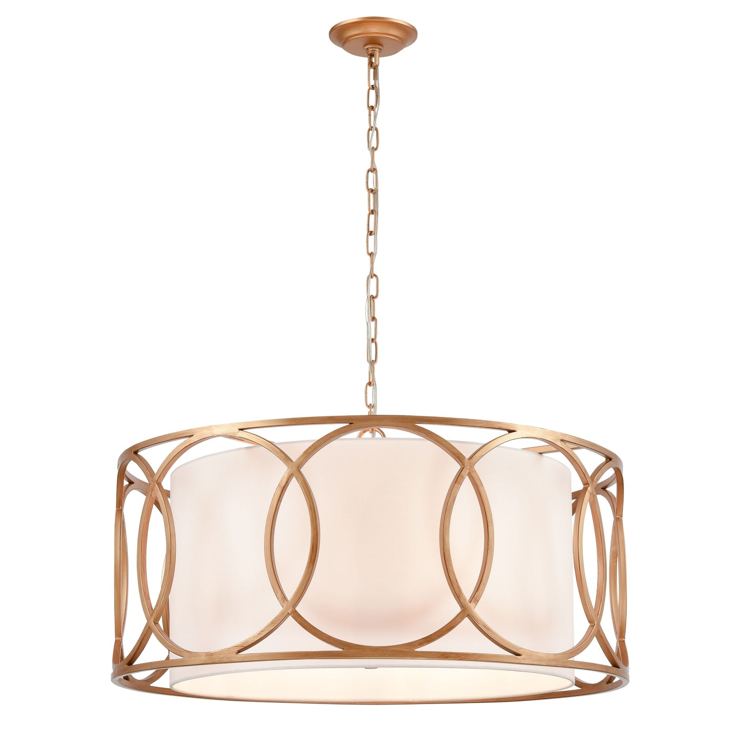 33426/6 - Ringlets 28'' Wide 6-Light Chandelier - Matte Gold