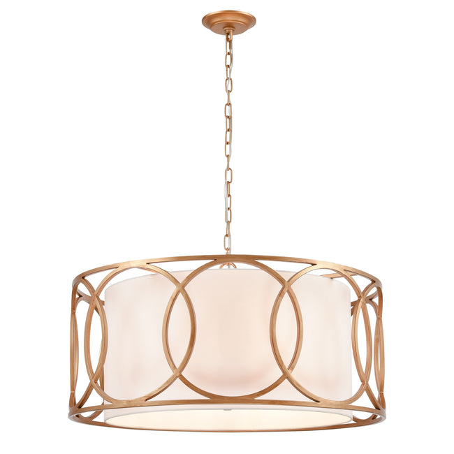 33426/6 - Ringlets 28'' Wide 6-Light Chandelier - Matte Gold